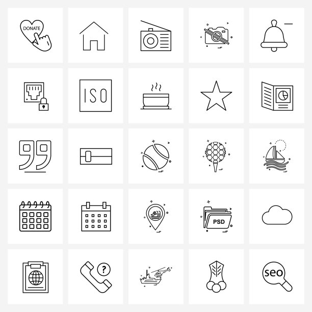 25界面线图标设置现代符号图片下载