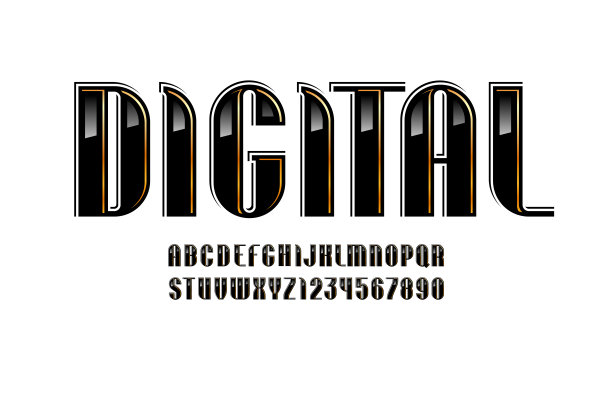 图形流行字体，黑色字母无衬线，现代大写拉丁字母从A到Z和阿拉伯数字从0到9为您设计，矢量插图10EPS图片下载