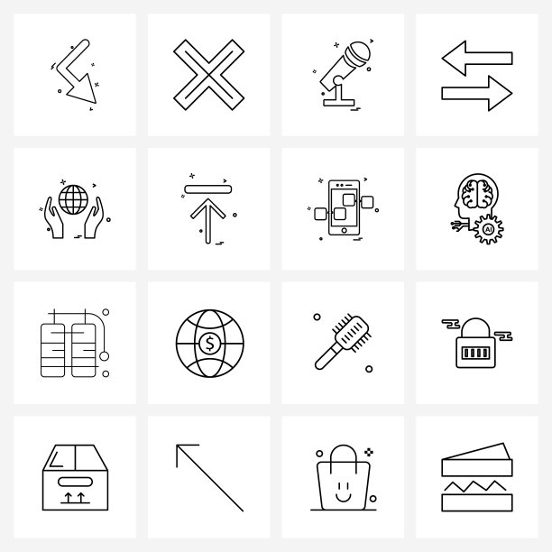 16个通用图标像素完美符号：安全图片下载