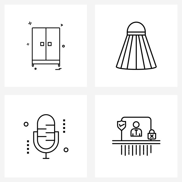 包4通用线图标的网页图片下载
