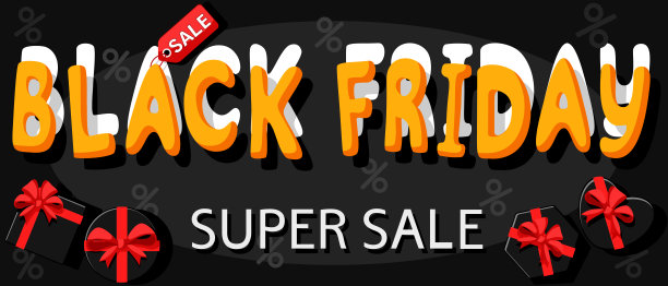 黑色星期五的传单。黑色背景的礼品盒。图片下载