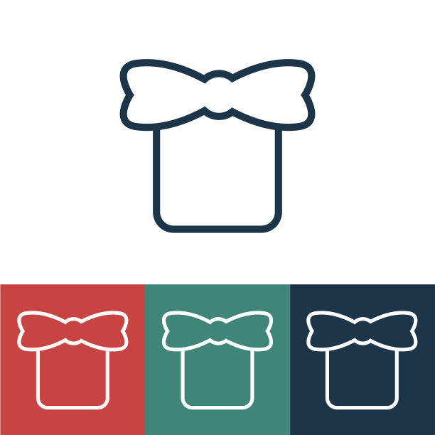 带礼物的线性矢量图标图片下载