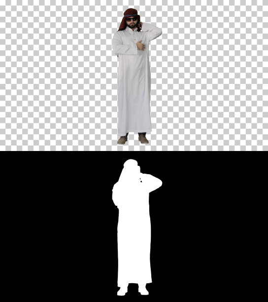 戴着墨镜的酷酋长，阿尔法频道和剪影图片下载