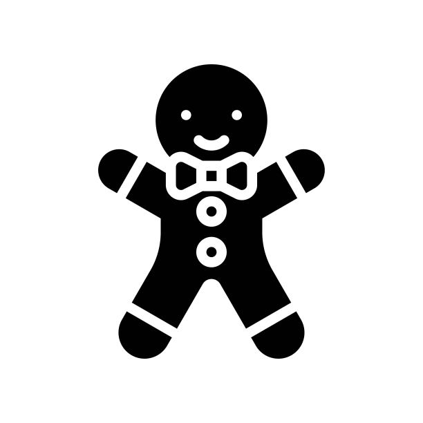 图标相关的烘烤泰迪熊公鸡或饼干矢量在固体设计，图片下载