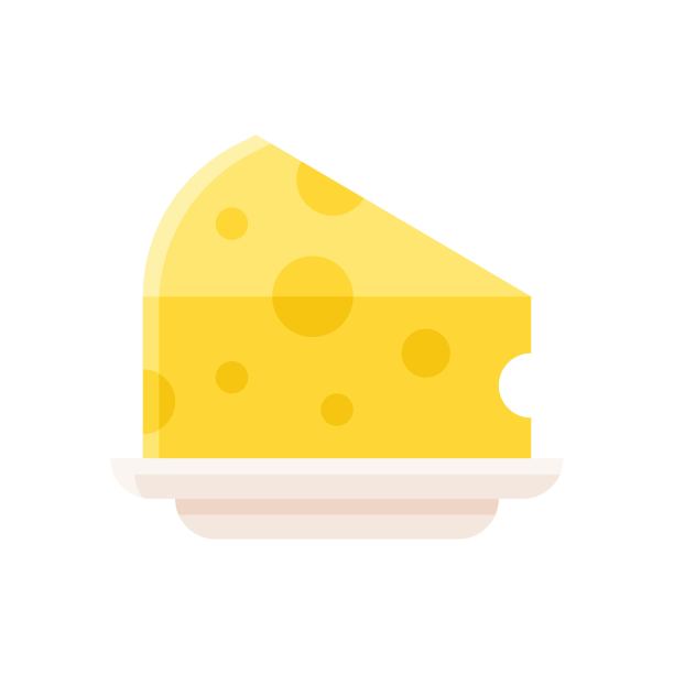 面包房图标将黄油与盘子和圆形矢量平面风格，图片下载