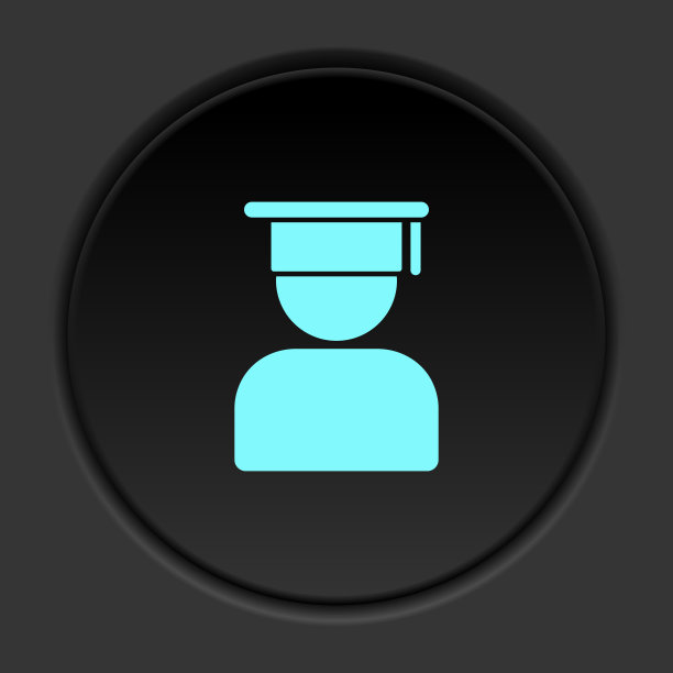 圆形按钮图标，毕业，毕业，头像。按钮横幅圆形，徽章界面的应用说明图片下载