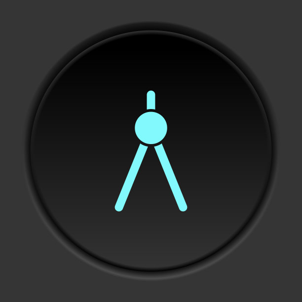 圆形按钮图标，几何图形，指南针。按钮横幅圆形，徽章界面的应用说明图片下载