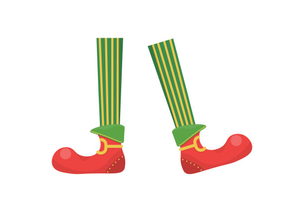 腿圣诞精灵。图片下载