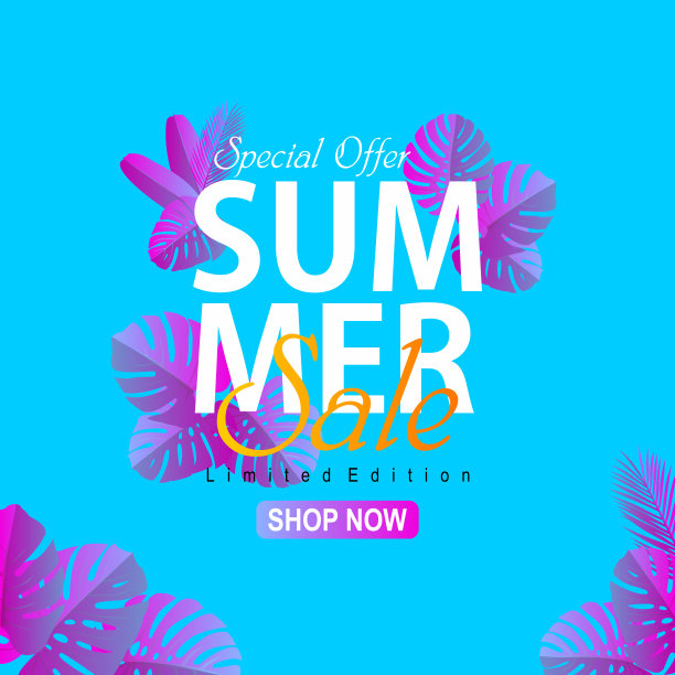 矢量插图的一个抽象的彩色背景为夏季海报推广设计图片下载