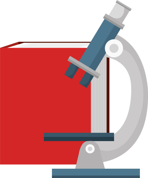 显微镜与书孤立图标图片下载