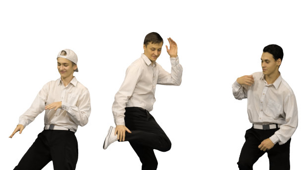 三个家伙把文件扔到空中，开始玩得很开心图片下载