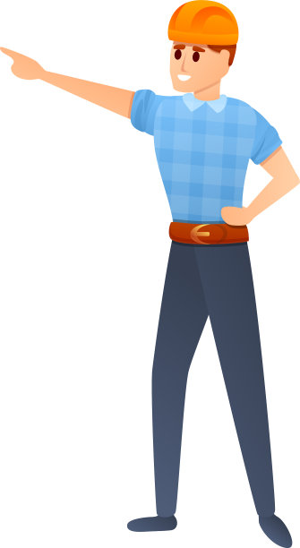 房子承包商图标卡通风格图片下载