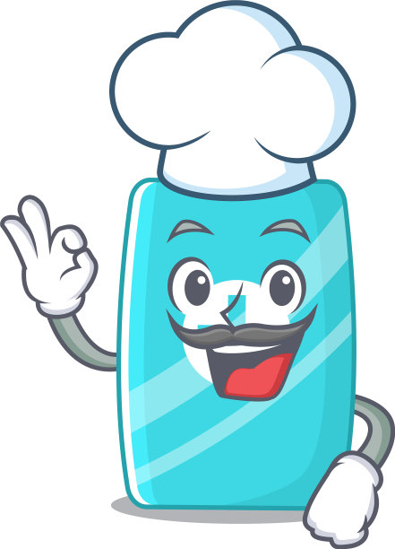 膏霜厨师卡通设计风格穿着图片下载