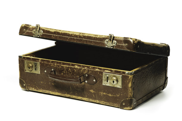 一个又老又大的老式旅行包图片下载