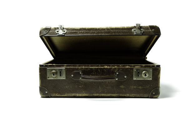 一个又老又大的老式旅行包图片下载