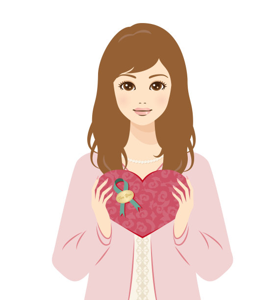 情人节——女人送礼物。图片下载