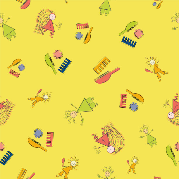 糟糕的发型剪得天衣无缝的图案背景图片下载