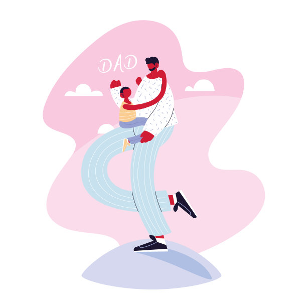 父子卡父亲节快乐图片下载