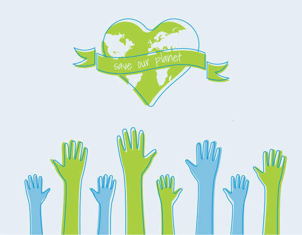 拯救世界生态理念剪影图片下载