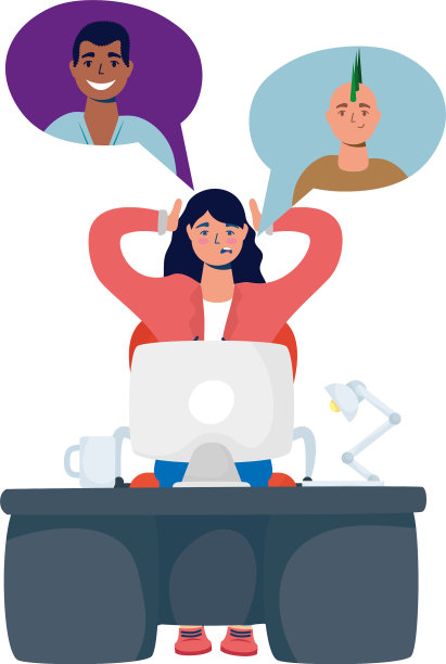 优雅的商务女性在桌面工作图片下载