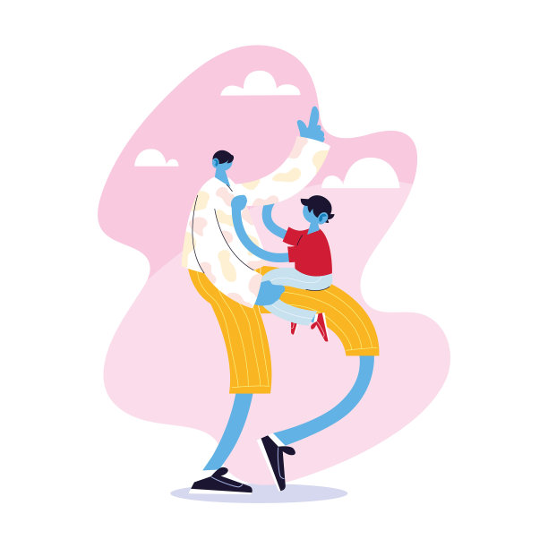 父子卡父亲节快乐图片下载