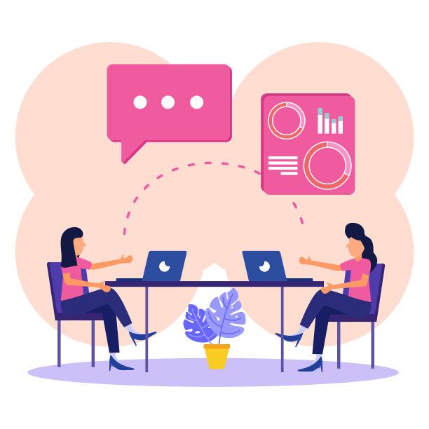 一个美丽的室内办公室与2创意图片下载