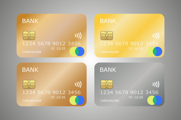 设置闪亮的金色信用卡图片下载