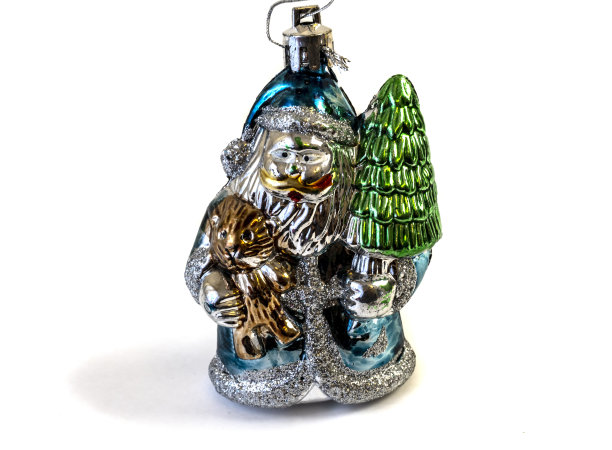 圣诞树上的圣诞玩具，孤立，为圣诞节设计元素图片下载