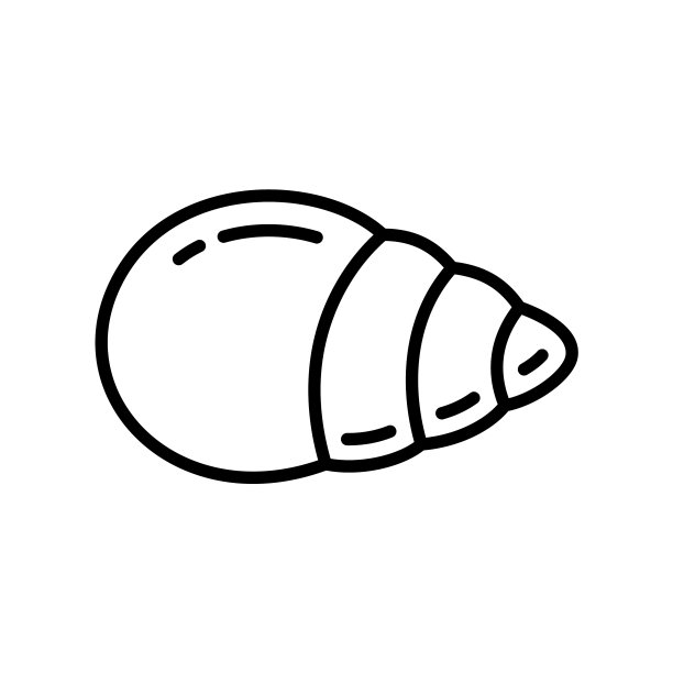 海螺图标线性logo黑色图片下载