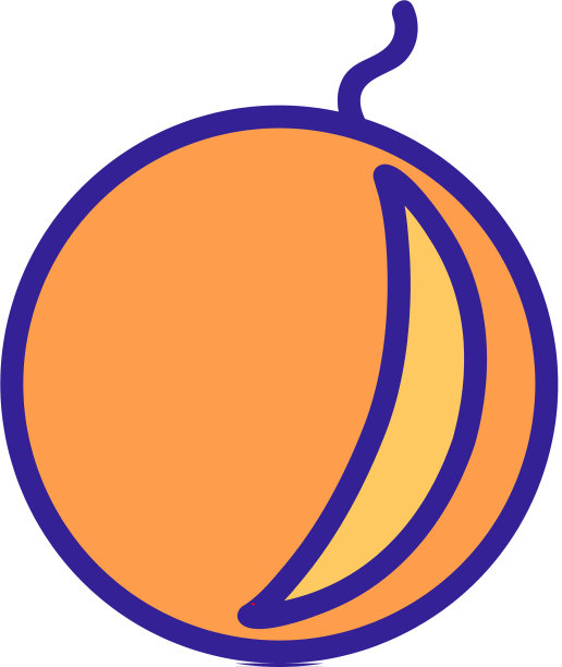 天然西瓜图标轮廓图片下载