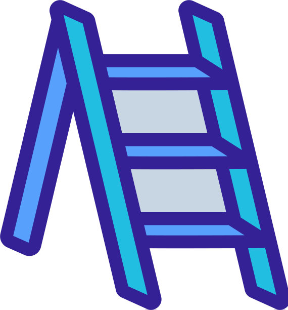 小建筑梯子的图标轮廓图片下载