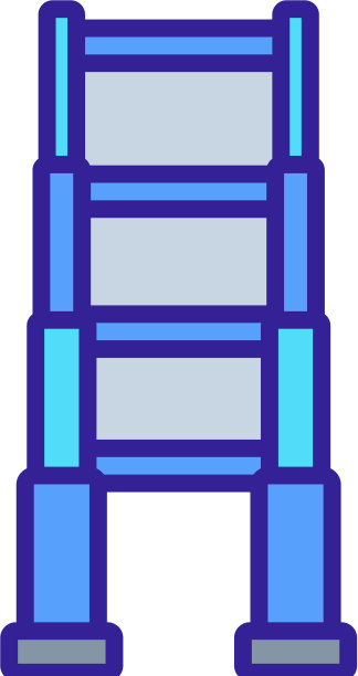 固定支持安全梯图标轮廓图片下载