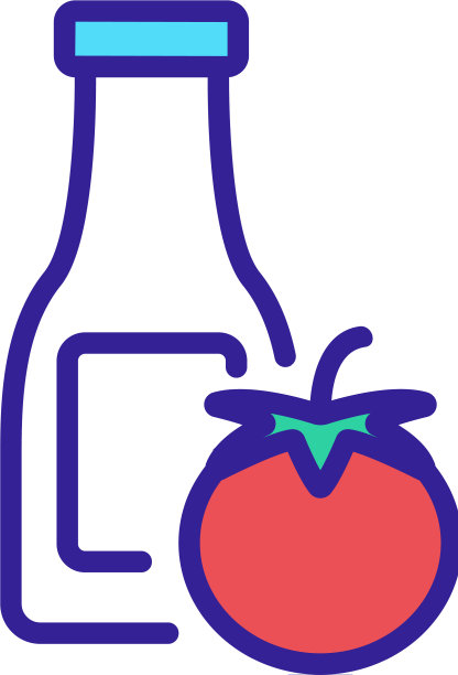 番茄汁在塑料瓶的图标轮廓图片下载