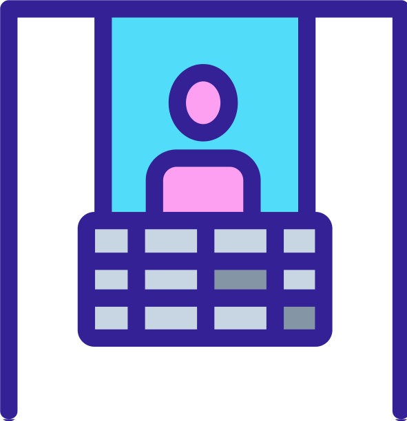 工人乘坐安全电梯图标轮廓图片下载