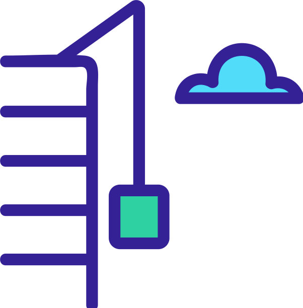 塔吊危险图标轮廓图片下载