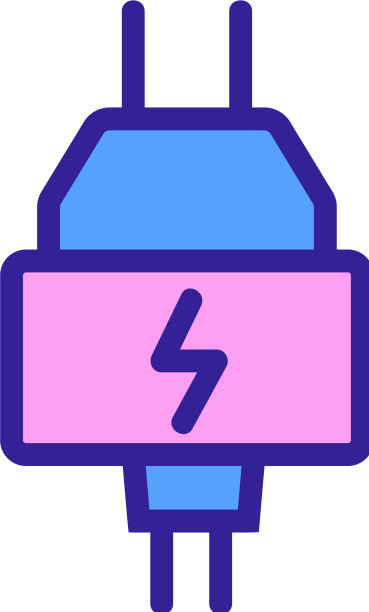 电源适配器与充电器插头图标图片下载