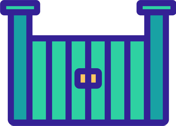 垂直块入口大门图标轮廓图片下载