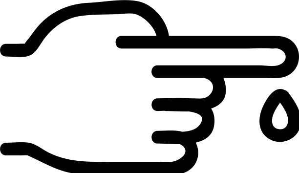 从手指图标轮廓滴血图片下载