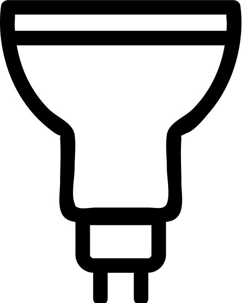Led日光灯图标轮廓图片下载
