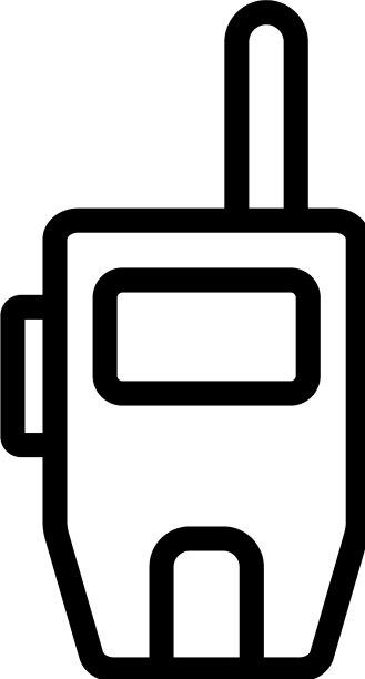 工作对讲机图标轮廓图片下载