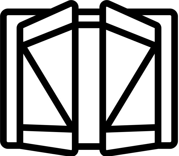 可打开车库入口门图标轮廓图片下载