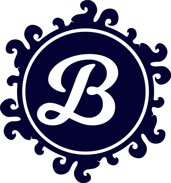 字母b字母装饰标志孤立上图片下载