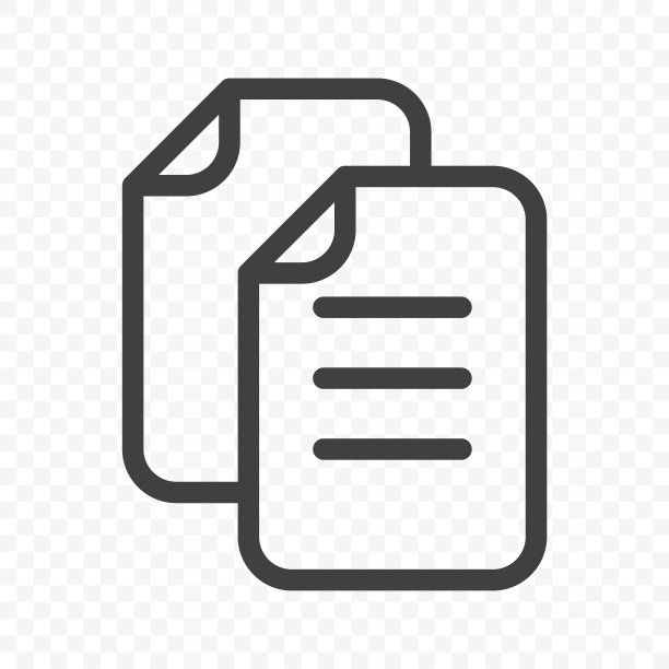 极简主义风格双页文档图标图片下载