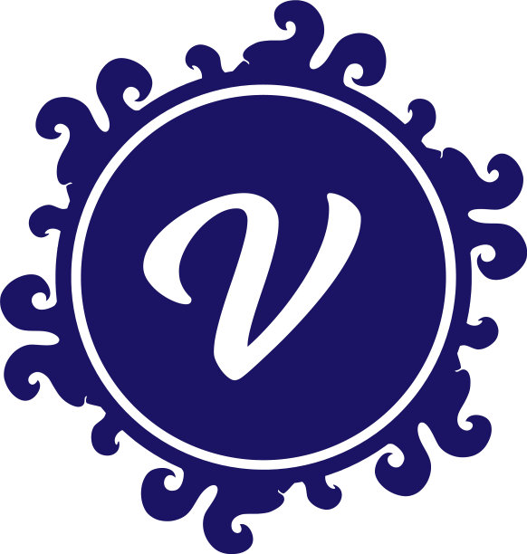 字母v装饰字母标志孤立上图片下载