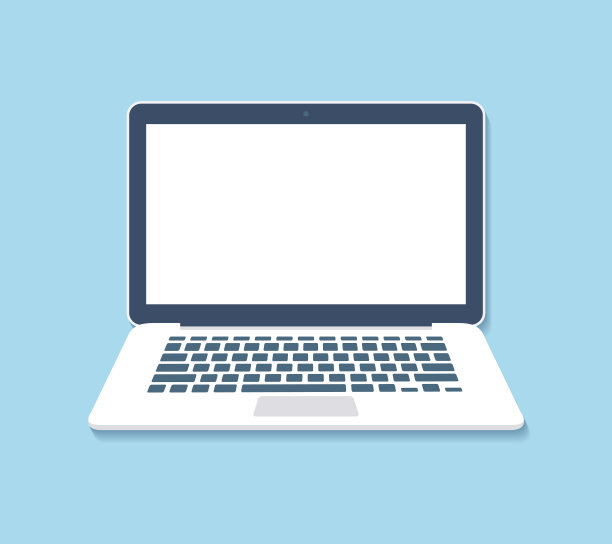 笔记本电脑平面图标。图片下载