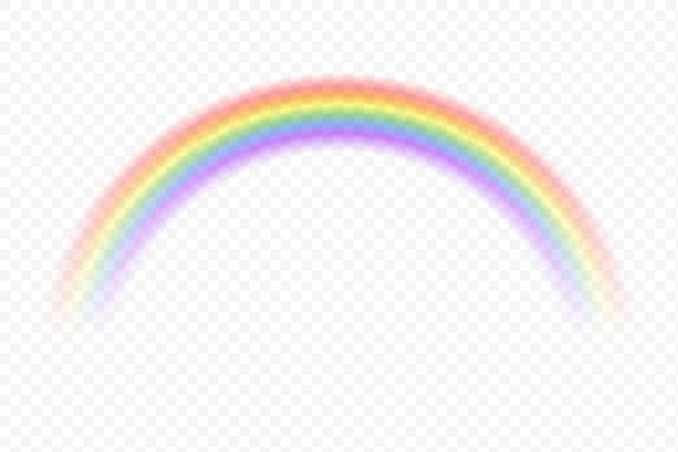 现实的彩虹。矢量魔术光谱颜色雨后透明的背景图片下载