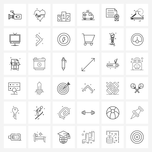 设置36个简单行的图标证书旅行图片下载