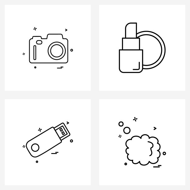 包4通用线图标的网页图片下载