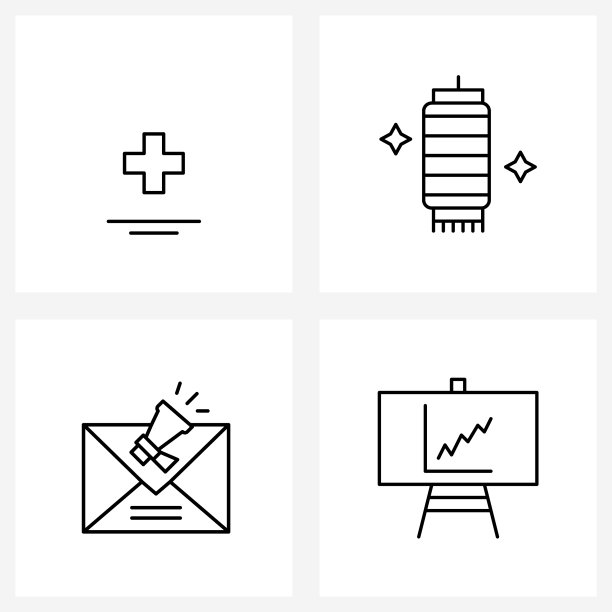 UI设置4个健康营销的基本行图标图片下载