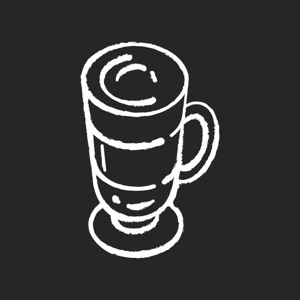 冰沙粉笔白色图标上的黑色背景图片下载